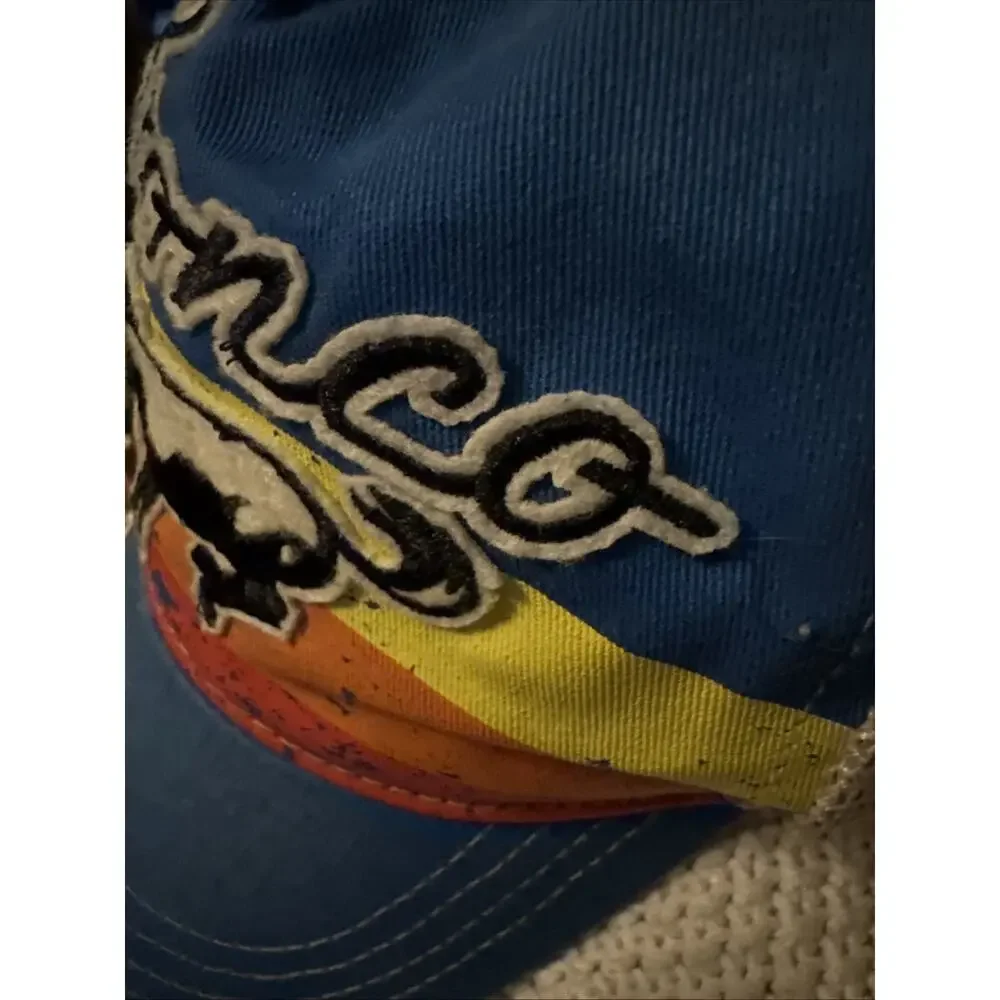 Ford BRONCO Patch Blue Sunset Stripe Mesh Snapback Official Hat Cap Trucker